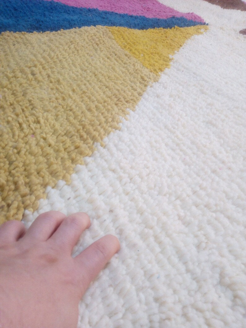 Wool Berber Carpet - 240x157cm- Natural Wool - MAI23212